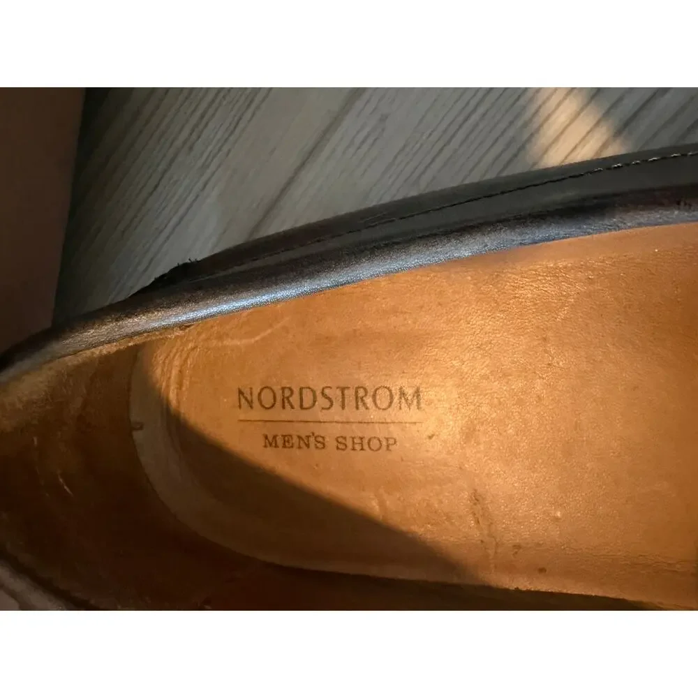 Nordstrom Men's 10.5 Black Cody Driving Leather Closed Toe Loafers